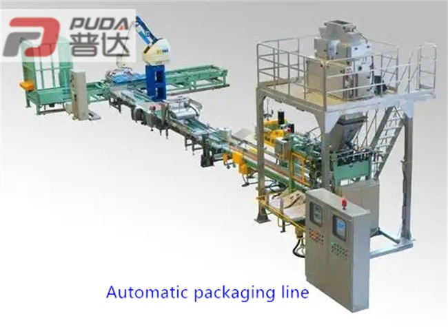 Open Bag Automatic Robot Palletizing Production Line high quality